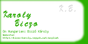 karoly biczo business card